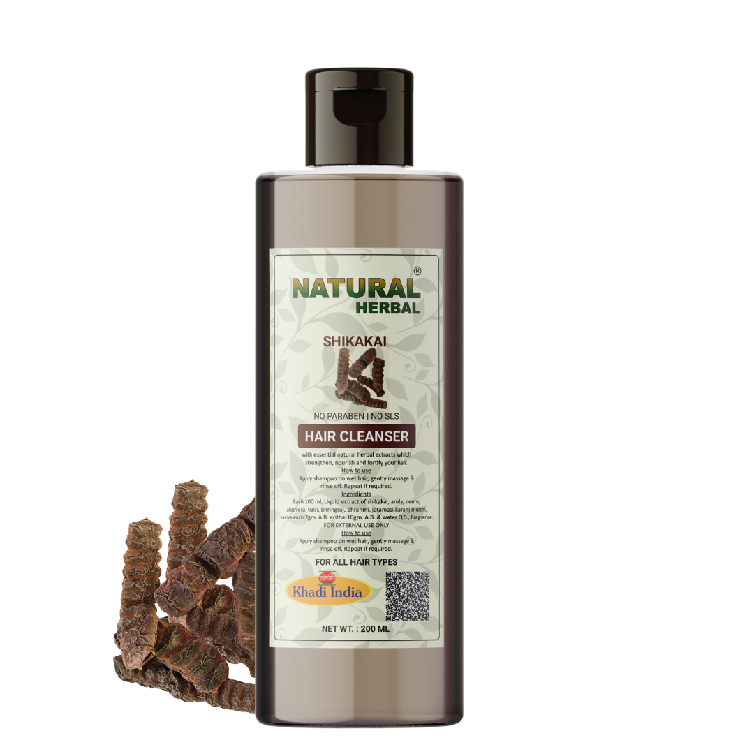 Natural Herbal Khadi Shikakai Ayurvedic Shampoo 200ml