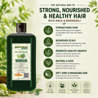 Natural Herbal Khadi Amla Bhringraj Shampoo 500 ml And Aloevera Conditioner 200 ml For Hair Growth | Shampoo And Conditioner Combo Pack