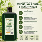 Natural Herbal Khadi Amla Bhringraj Shampoo 1 Litre