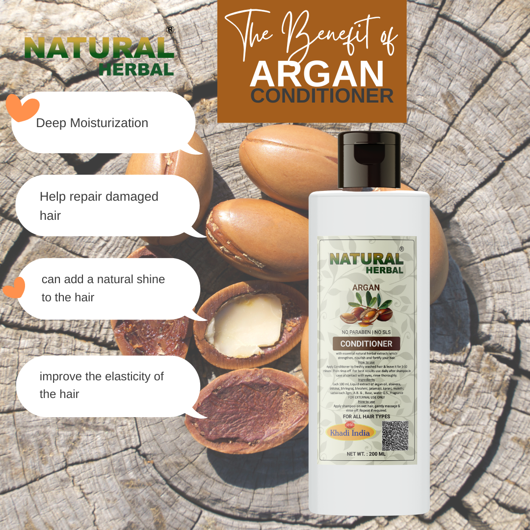 Natural Herbal Khadi Argan Conditioner 200ml