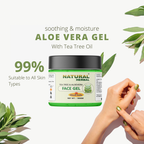 Natural Herbal Khadi Tea Tree & Aloevera Gel for Men Women 180gm