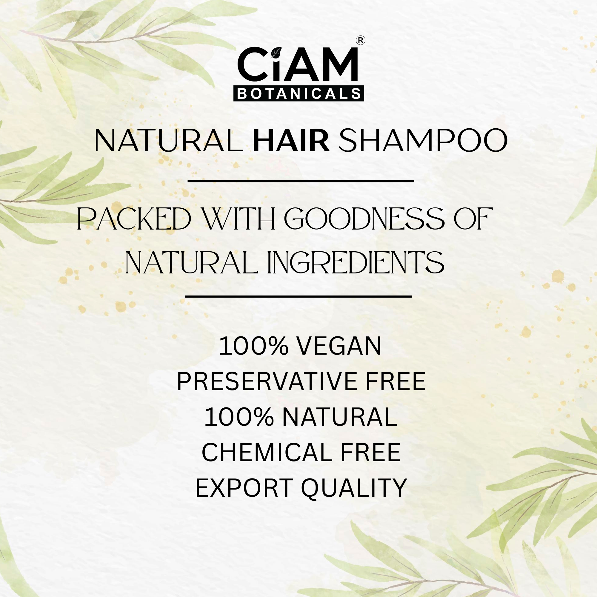 CIAM Botanicals Natural Powder Hair Shampoo With Pure & Herbal Amla, Reetha, Shikakai, Methi Dana Powder, For Men & Women Totally Organic | Paraben And Sulphate Free Shampoo 100g