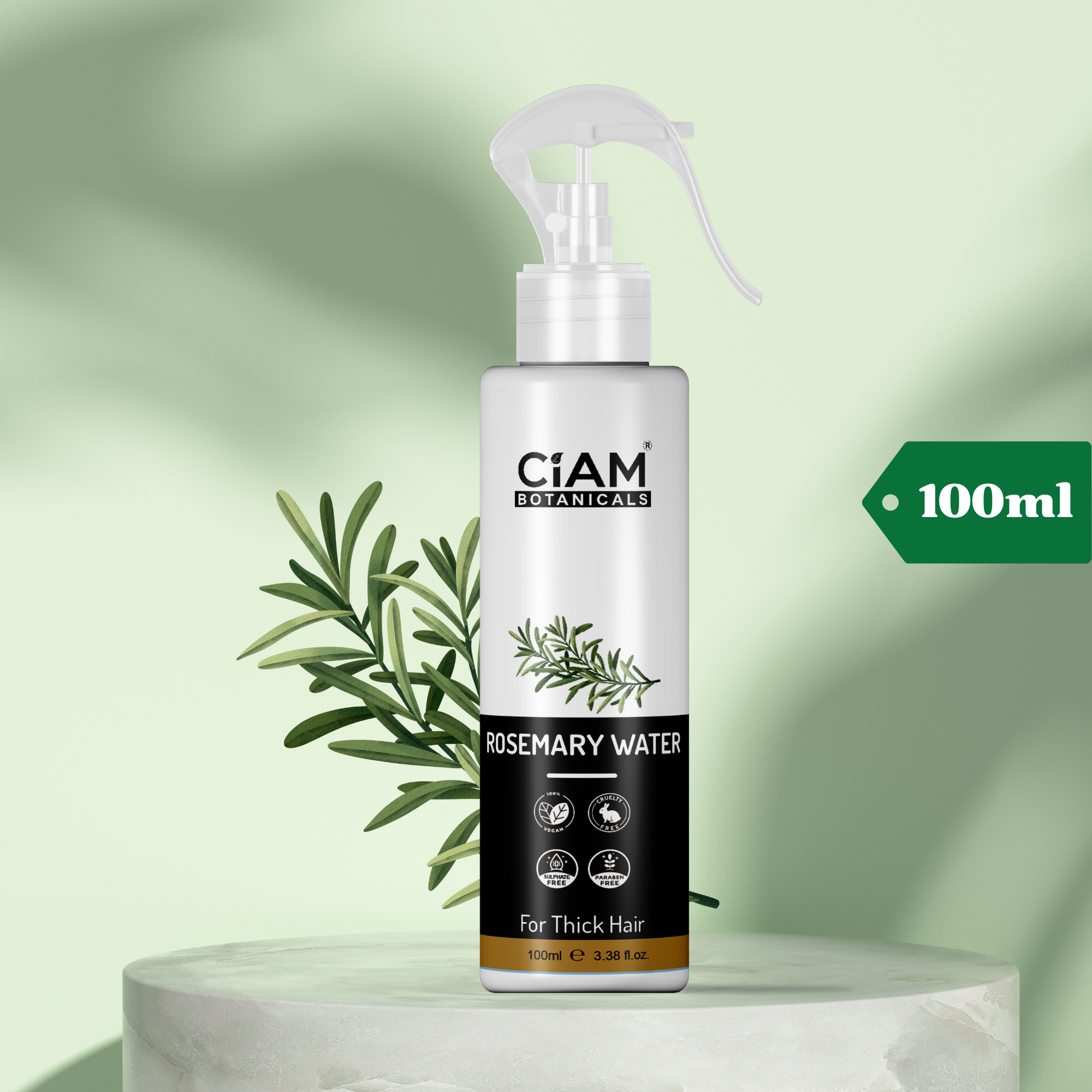 Ciam Rosemary Water Spray For Hair Growth | Reduce Hair Fall & Strengthen Hair 100Ml Pack