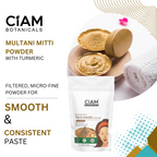 Ciam Multani Mitti Face Pack Powder With Turmeric | Brighten Skin, Reduce Exceess Oil | 100% Pure & Natural Chemical Free Face Mask Powder Suitable For All Skin Types Pack Of 100gm