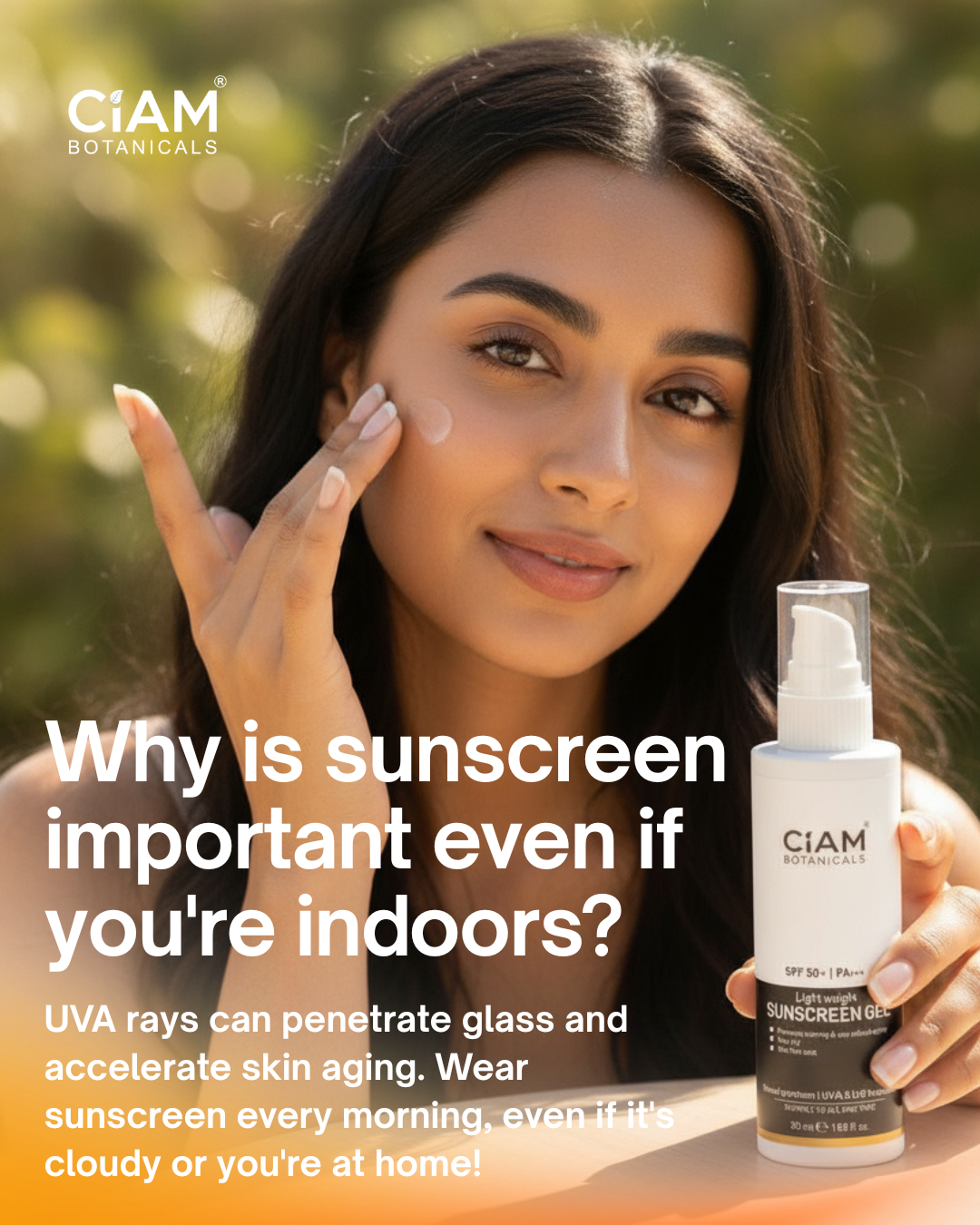 Ciam Invisible Sunscreen Gel 50ml | SPF 50+ | PA+++, Non greasy, No white cast