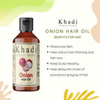 Khadi Natural Herbal Red Onion Hair Oil 100ml (Pack Of 1)