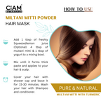 Ciam Multani Mitti Face Pack Powder With Turmeric | Brighten Skin, Reduce Exceess Oil | 100% Pure & Natural Chemical Free Face Mask Powder Suitable For All Skin Types Pack Of 100gm