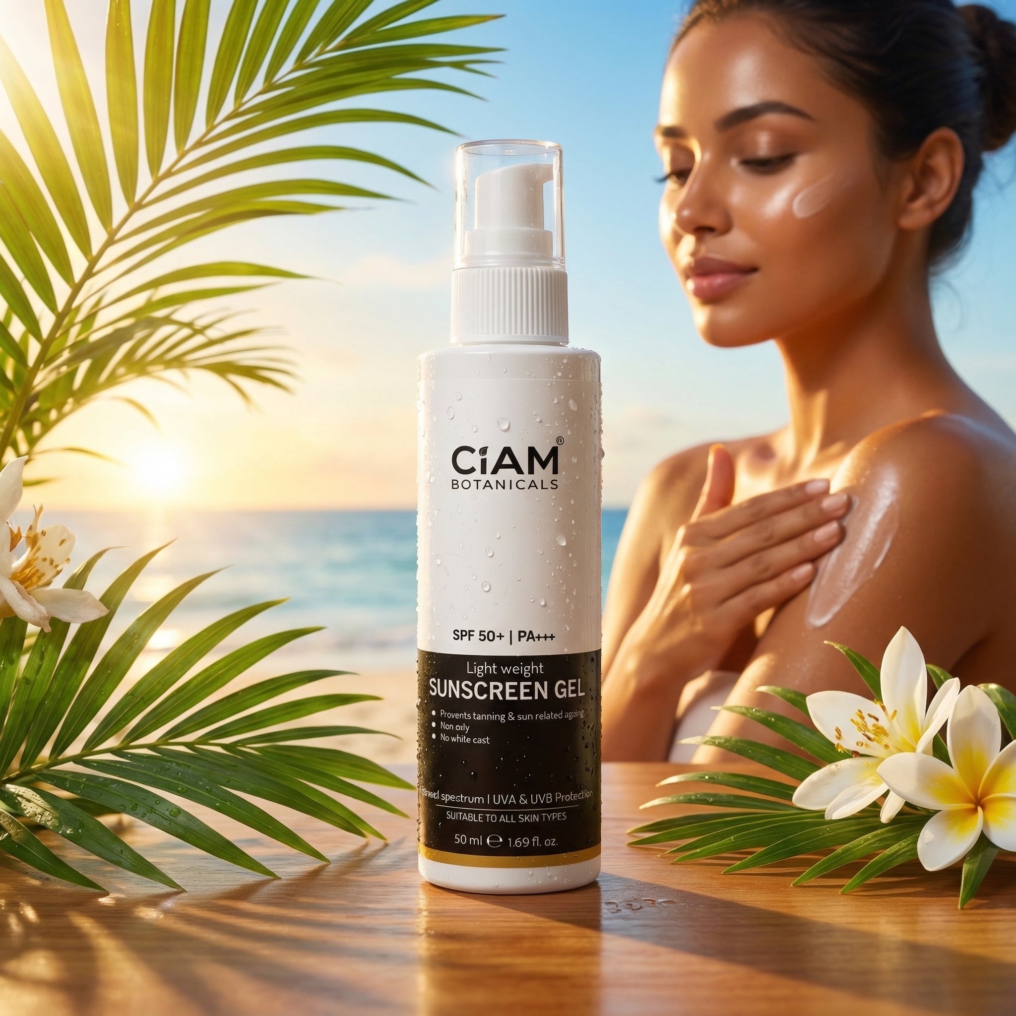Ciam Invisible Sunscreen Gel 50ml | SPF 50+ | PA+++, Non greasy, No white cast