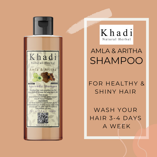 Khadi Natural Herbal Amla,Aritha & Shikakai Shampoo 200ml