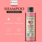 Khadi Natural Herbal Onion Shampoo 200ml (Pack of 2)