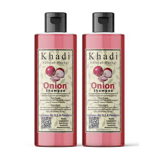 Khadi Natural Herbal Onion Shampoo 200ml (Pack of 2)
