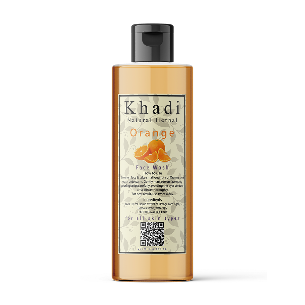 Khadi Natural Herbal Orange Face Wash 200ml
