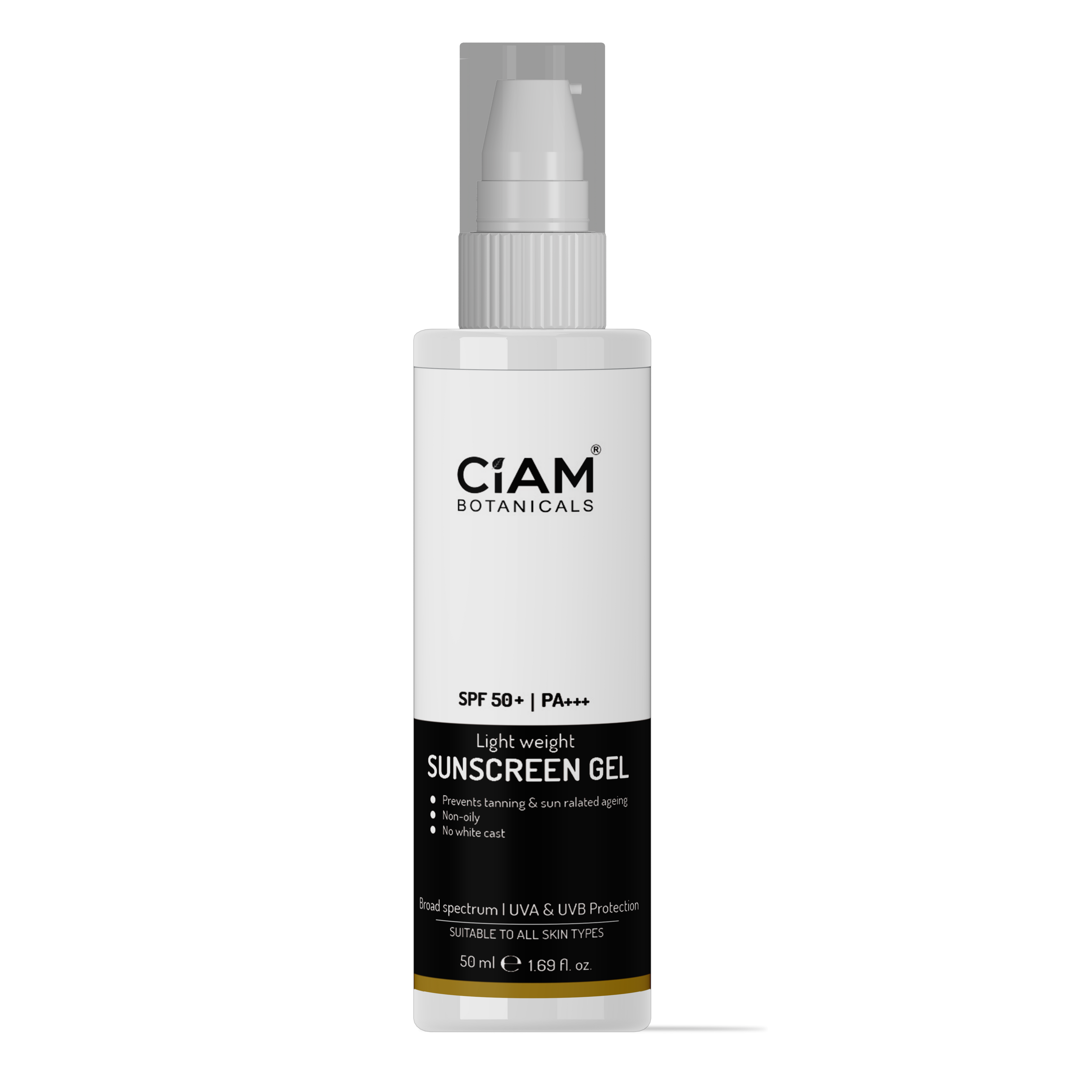 Ciam Invisible Sunscreen Gel 50ml | SPF 50+ | PA+++, Non greasy, No white cast