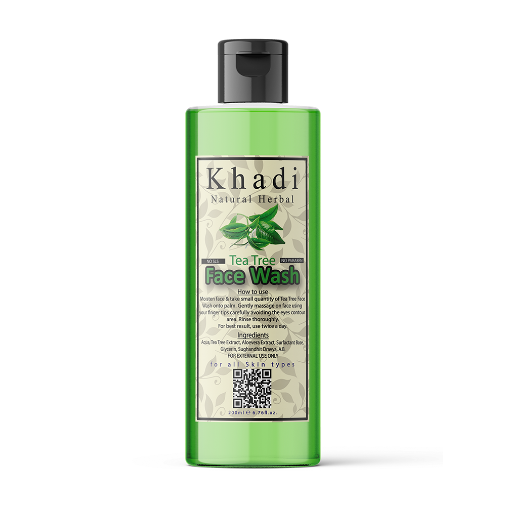 Khadi Natural Herbal Tea Tree Face Wash 200ml